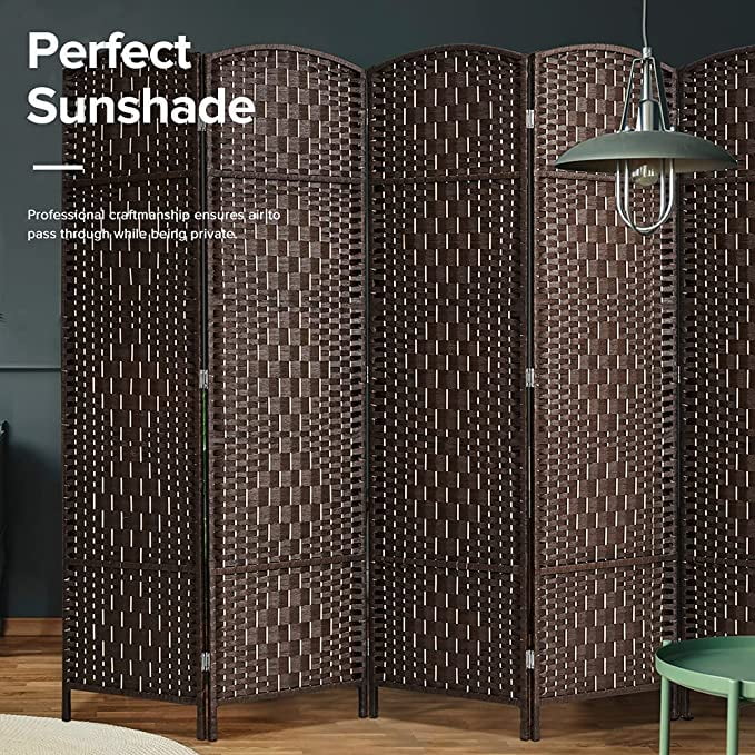 Jostyle Room Divider 6ft. Tall Extra Wide Privacy Screen, Folding Privacy Screens Freestanding Nature