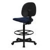 Emma  Oliver Black Fabric Drafting Chair (Cylinders: 22.5"-27"H, 26"-30.5"H)