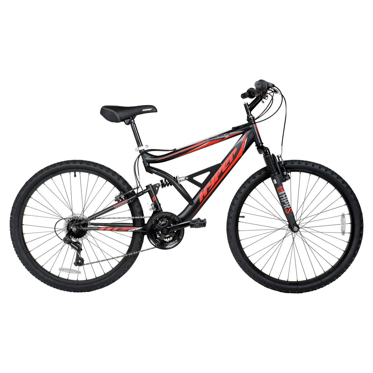 Hyper Bicycles Men's 26" Shocker Mountain Bike, Black/Green