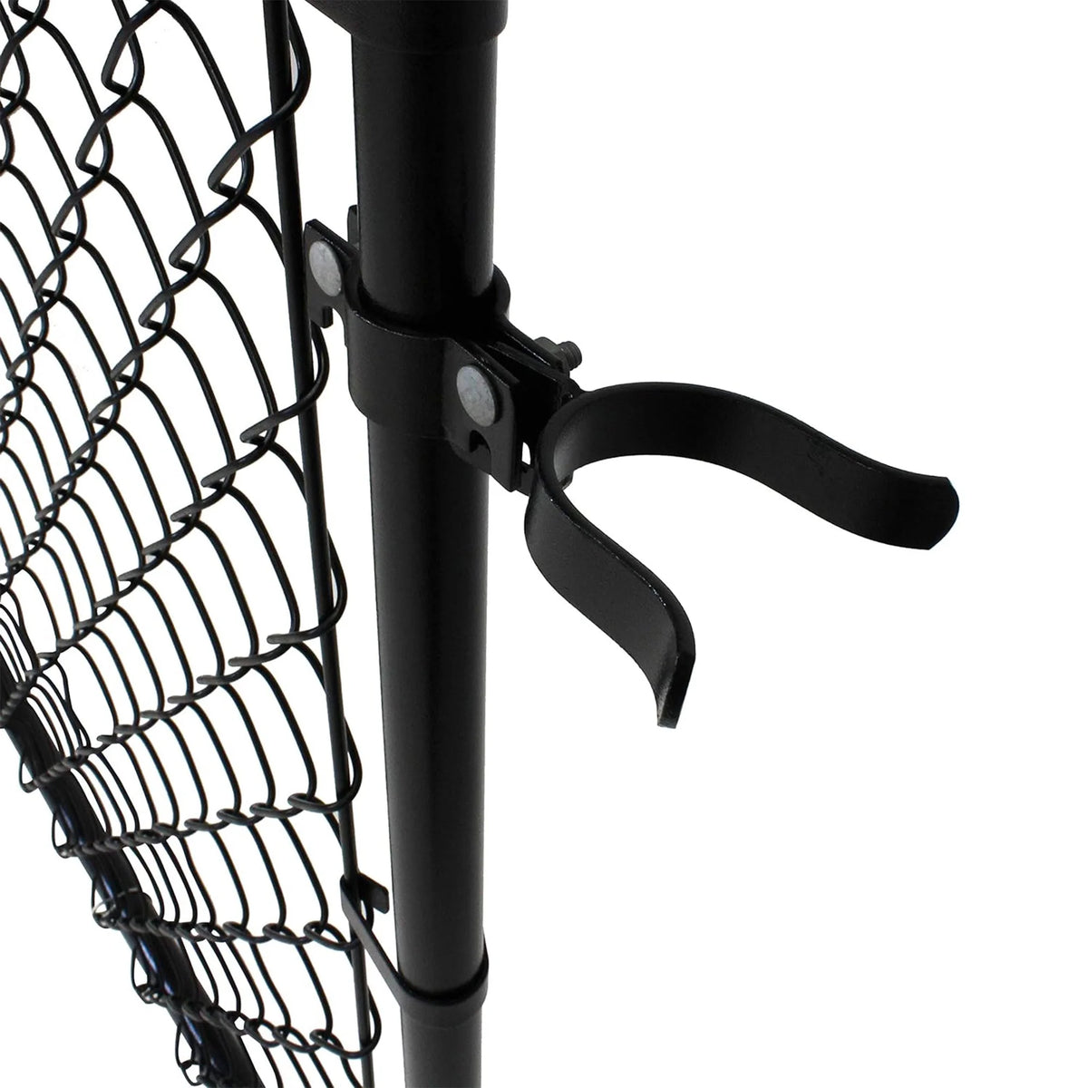 Adjust-A-Gate Fit-Right Chain Link Gate Kit with Square Corner Frame, Black