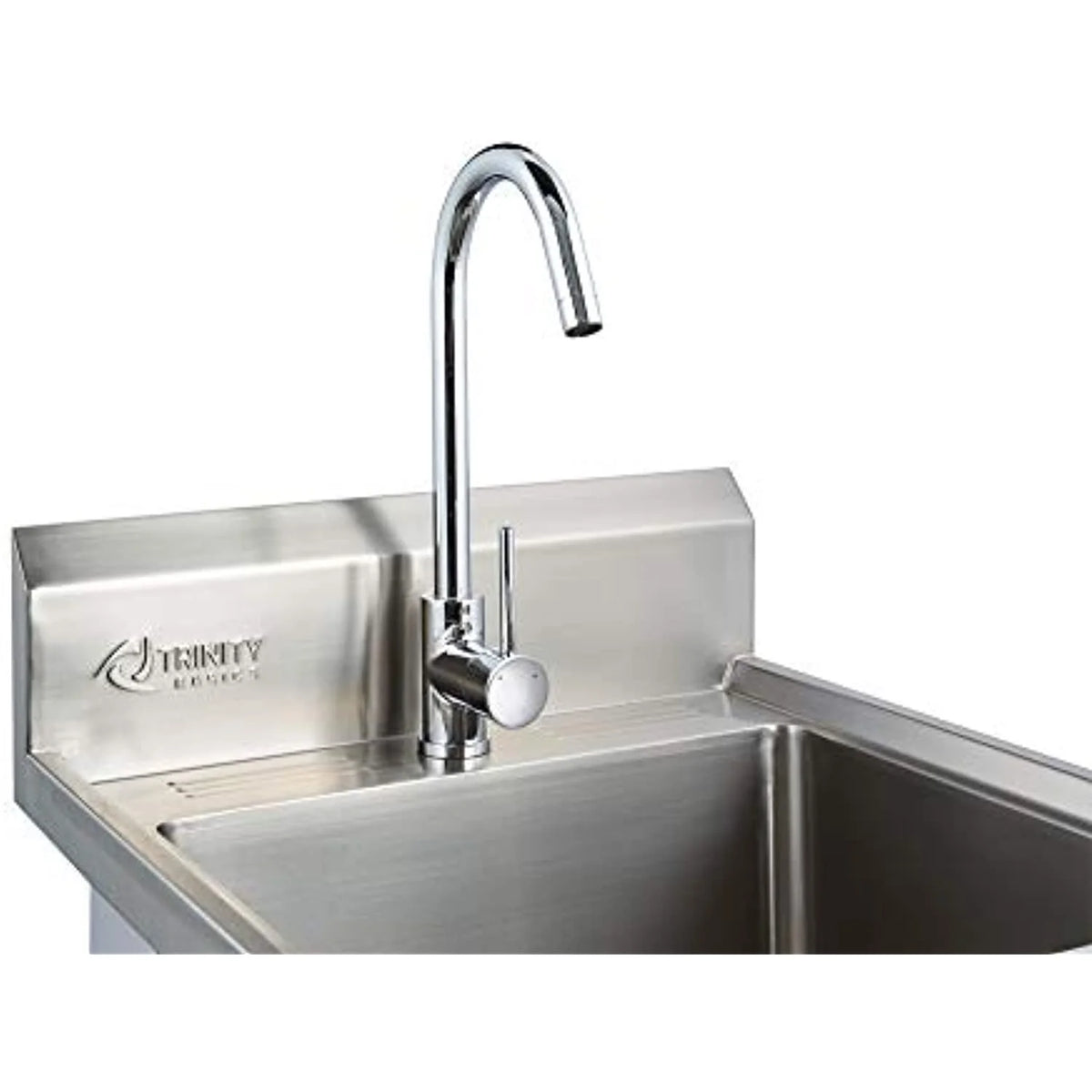 TRINITY Basics Stainless Steel Utility Sink w/ Faucet | NSF Certified
