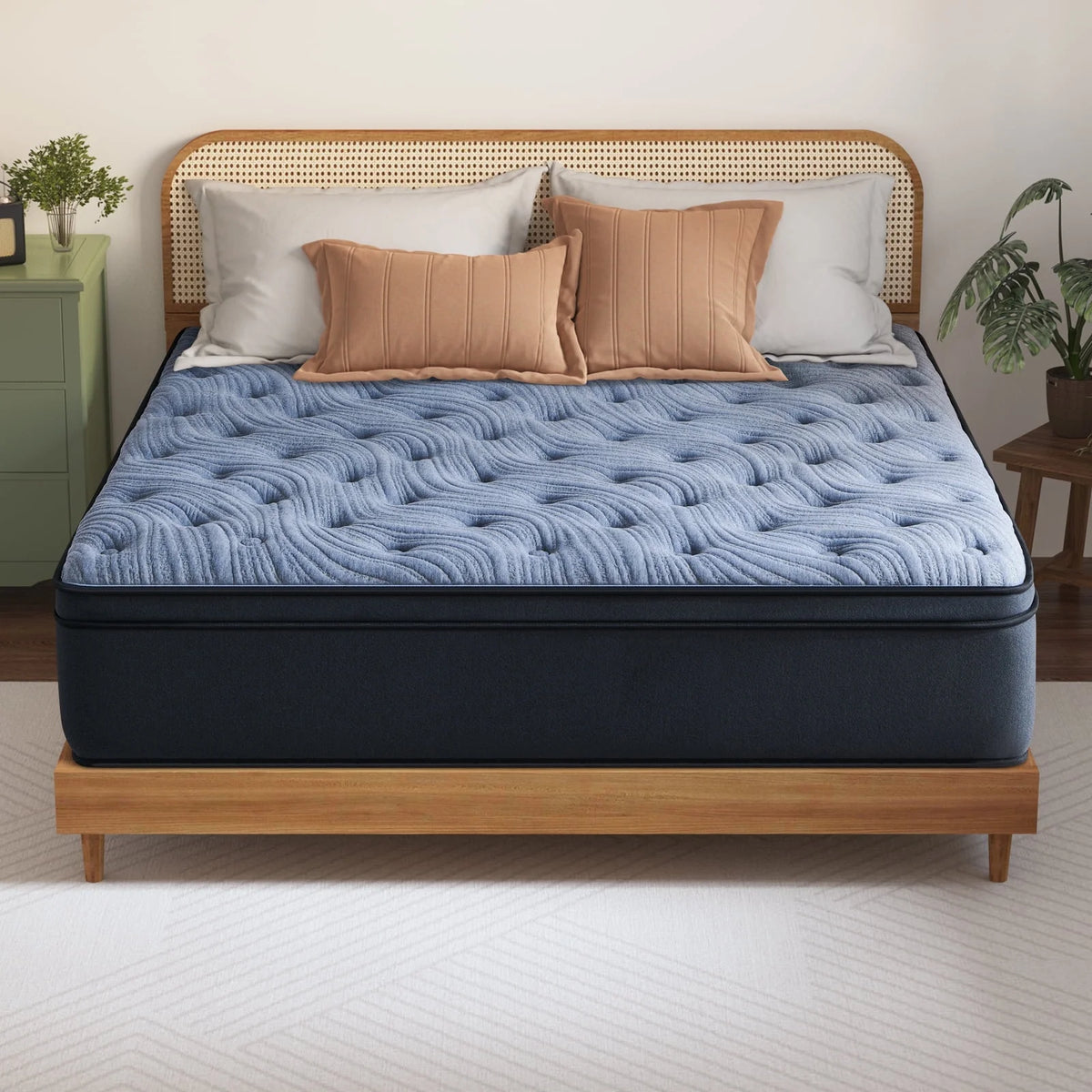 Queen Mattress, JIAVA 12 inch Hybrid Mattress Medium Firm Innerspring Mattress in a Box��Queen Size Mattress