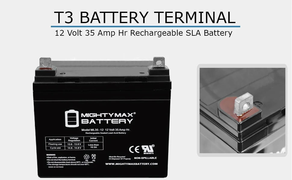 ML35-12 - 12V 35AH Battery for Chauffer Mobility Viva MWD Power Chair