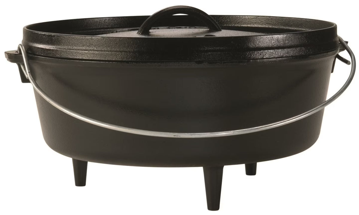 Lodge Cast Iron 12" / 8 Quart Seasoned Camp Dutch Oven