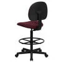 Emma  Oliver Black Fabric Drafting Chair (Cylinders: 22.5"-27"H, 26"-30.5"H)