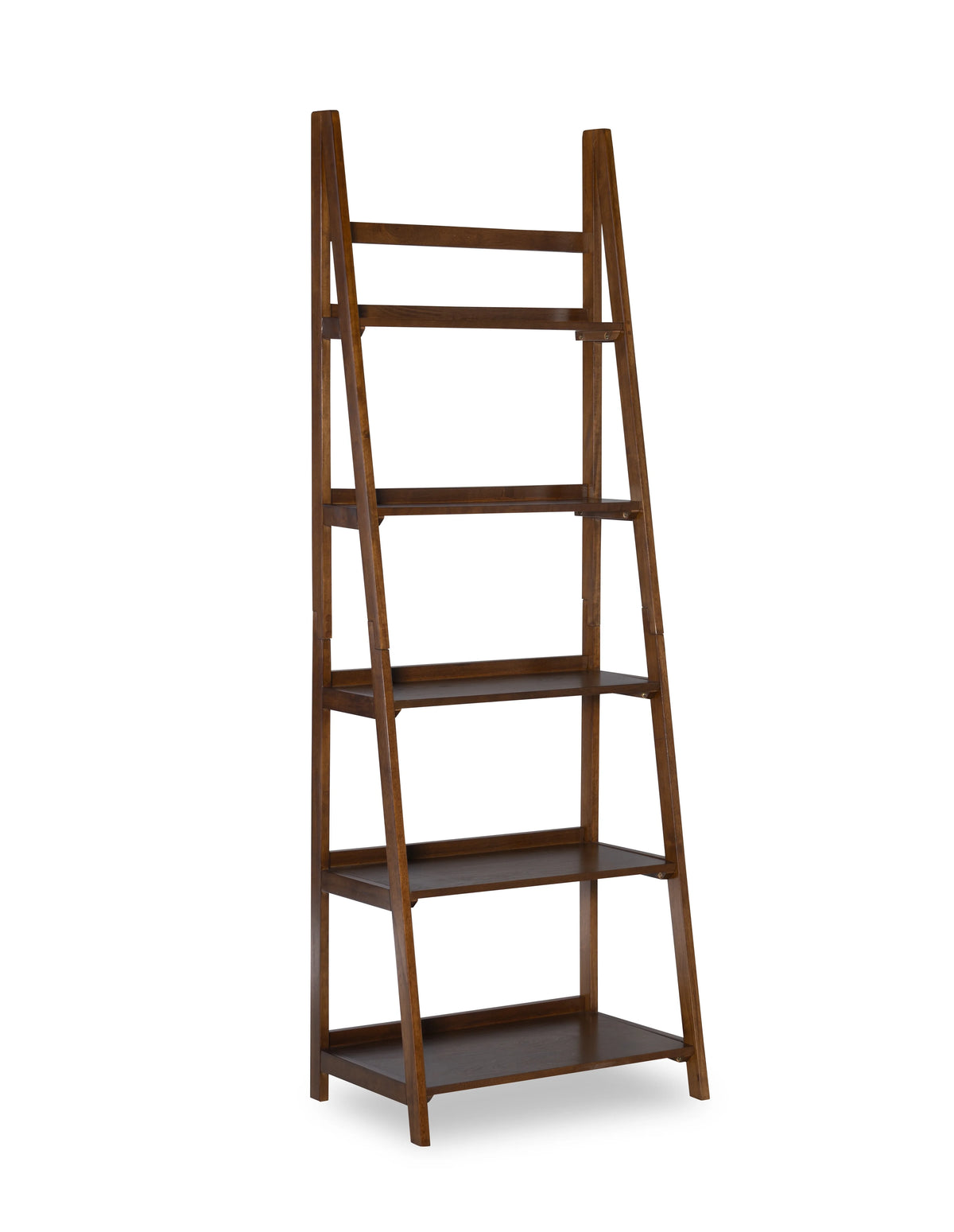 Linon Charlotte Bookcase, Brown, 5 Shelves, 72 inches Tall