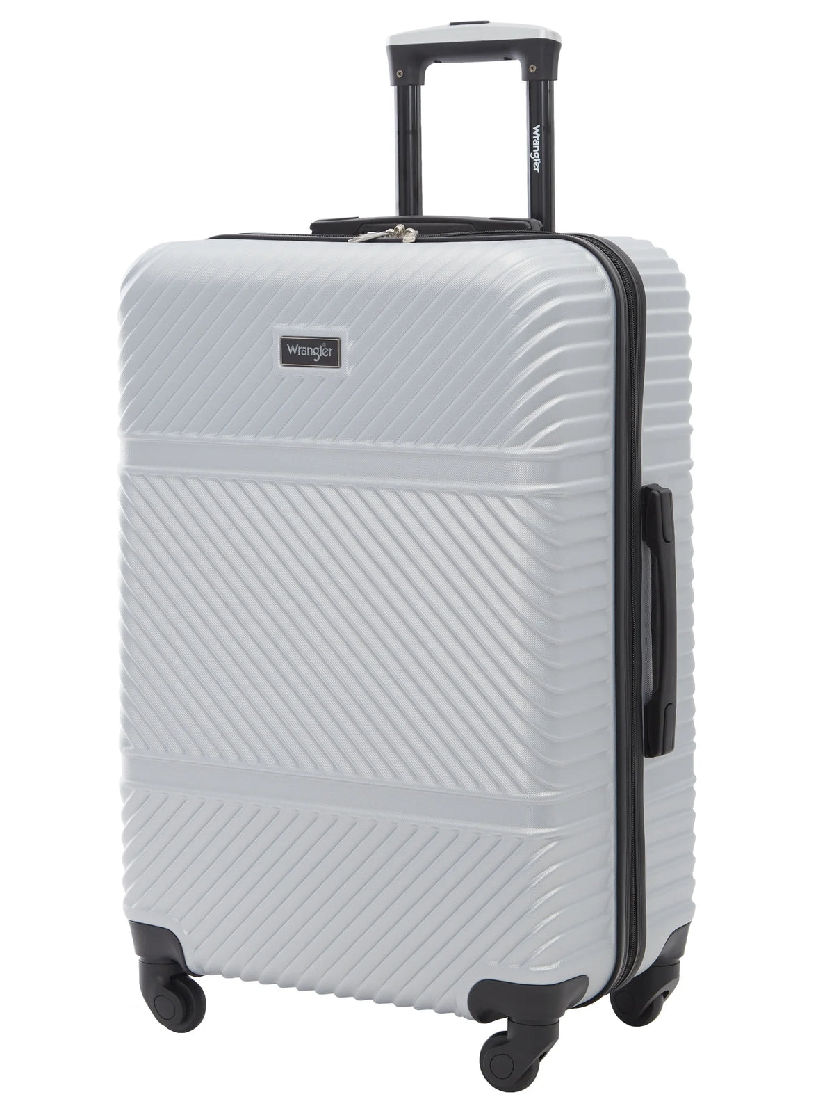 Wrangler 4 Pc Hardside Spinner Luggage Set with 20" & 25" Suitcases and Packing Cubes, Black
