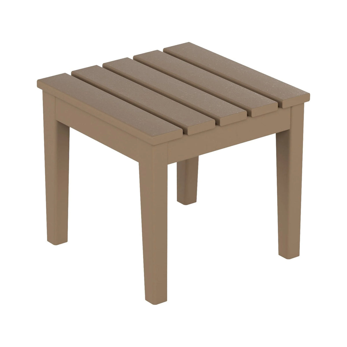 WestinTrends Ashore Oversized Outdoor Side Table, 18 Inch All Weather Poly Lumber Adirondack Patio Side Table Square End Table, Black