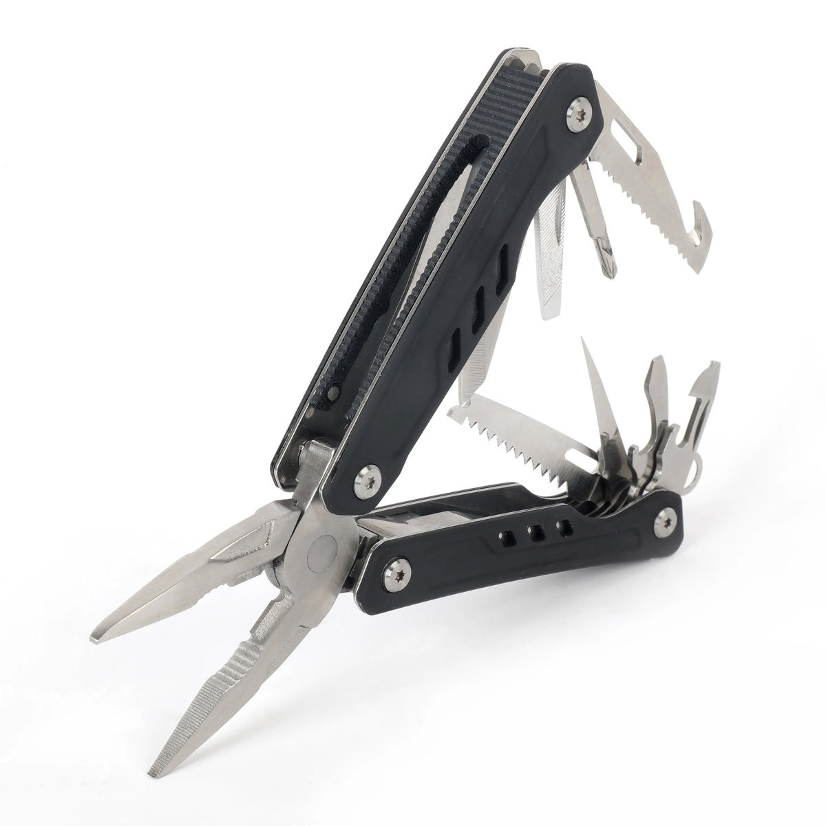 Ozark Trail 17-in-1 Multi tool, Stainless Steel, Black, Model 2119