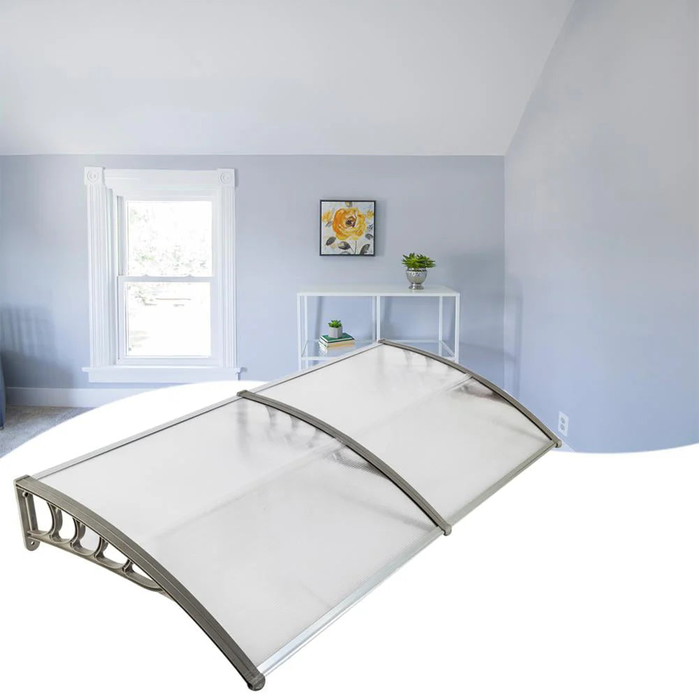 Cterwk Door Window Rain Cover Eaves Canopy,200X100X25cm