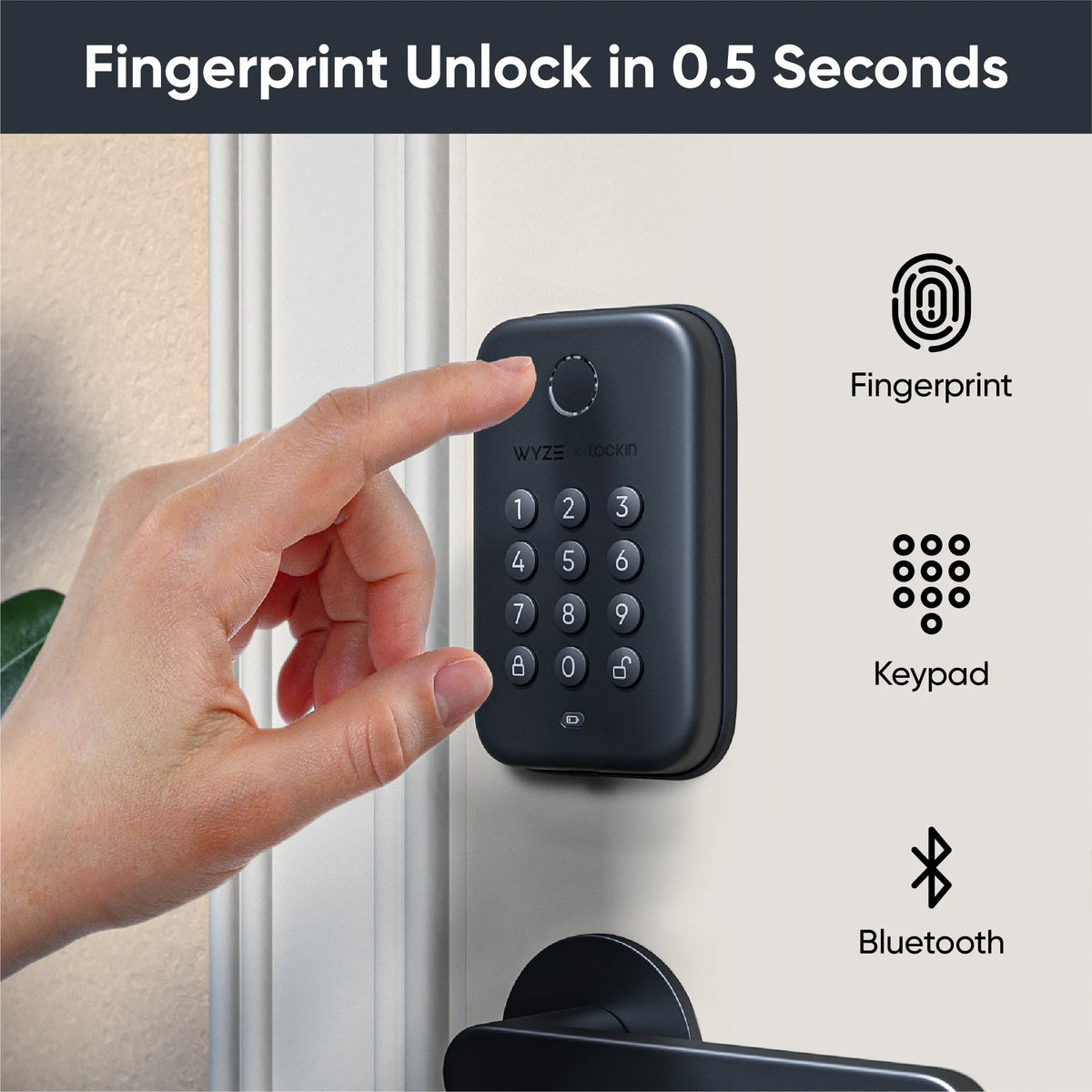 Wyze Smart Lock Bolt with Fingerprint Keyless Entry and Auto Lock