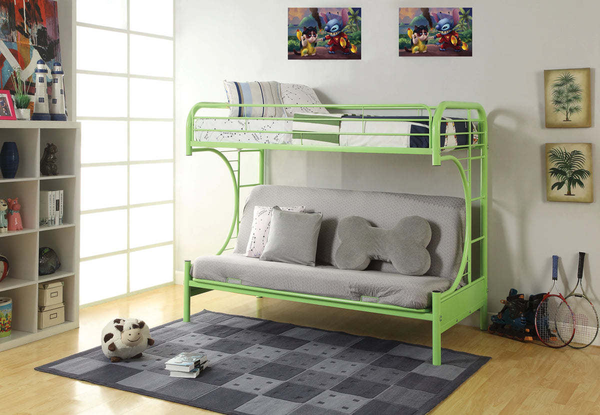 Acme Furniture Eclipse Twin over Full Futon Bunk Bed, Black