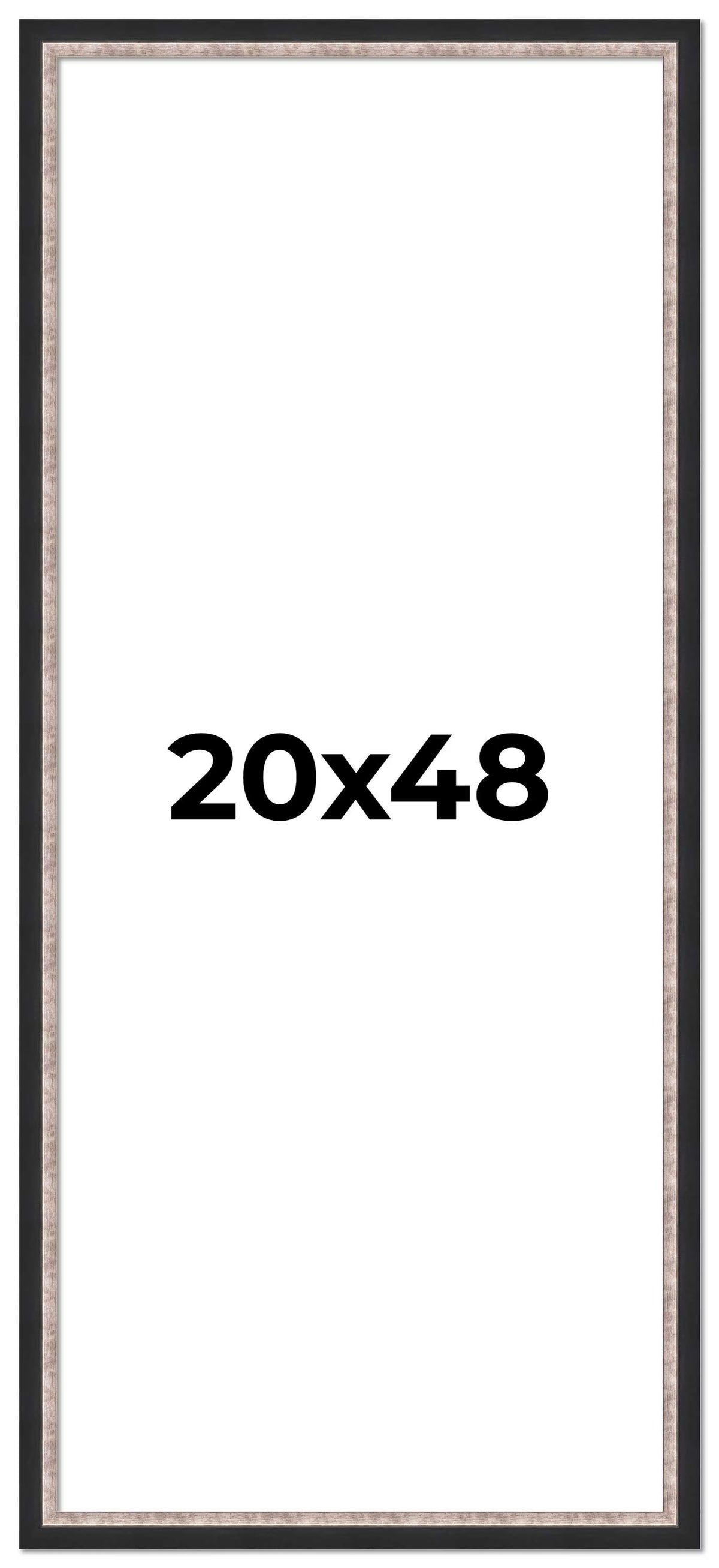 20x48 Frame Black Passaggi Solid Wood Picture Frame Width 1.5 Inches | Interior Depth 0.5 Inches |