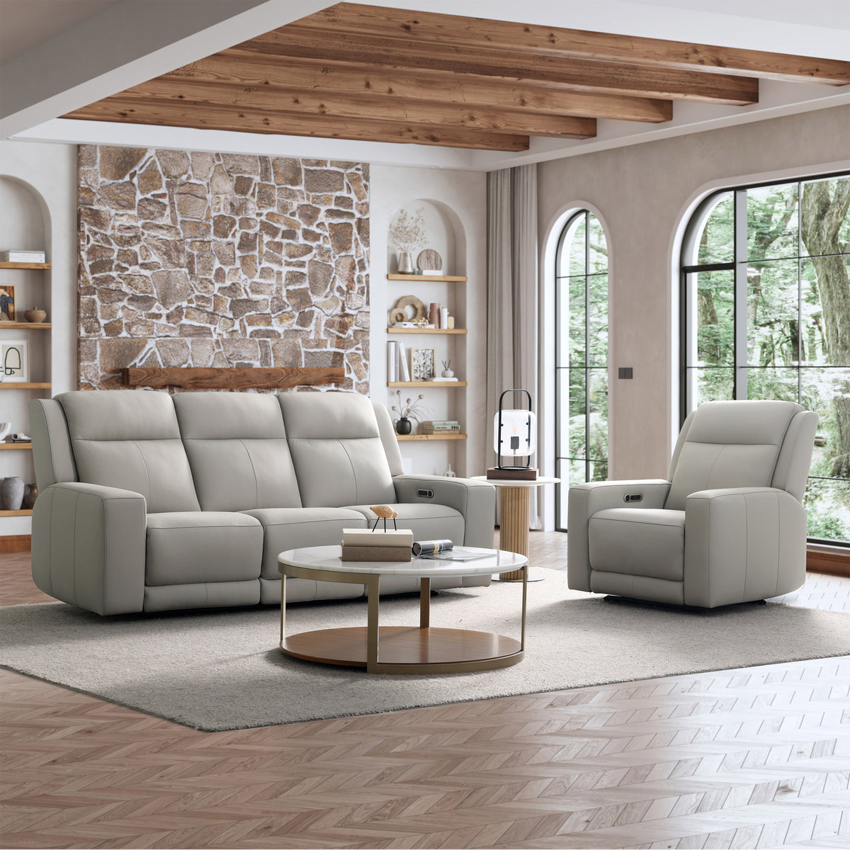 Wren Zero Gravity Power Leather Recliner with Power Headrest