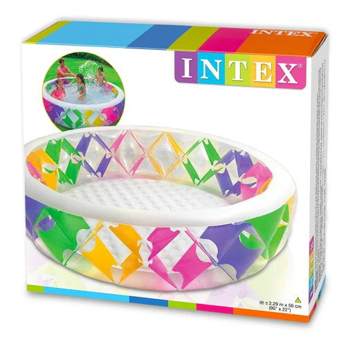 Intex 90" Swim Center Color Pinwheel Whirlpool
