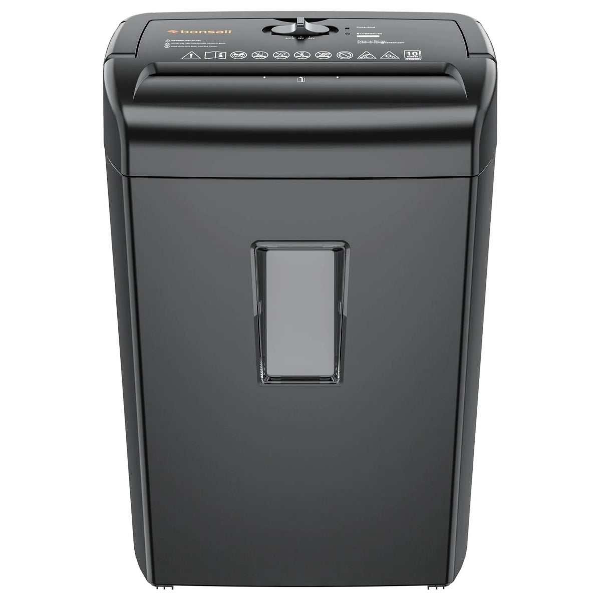 Paper Shredder 10-Sheet Cross Cut Shredder with 5.3 Gallons Wastebasket