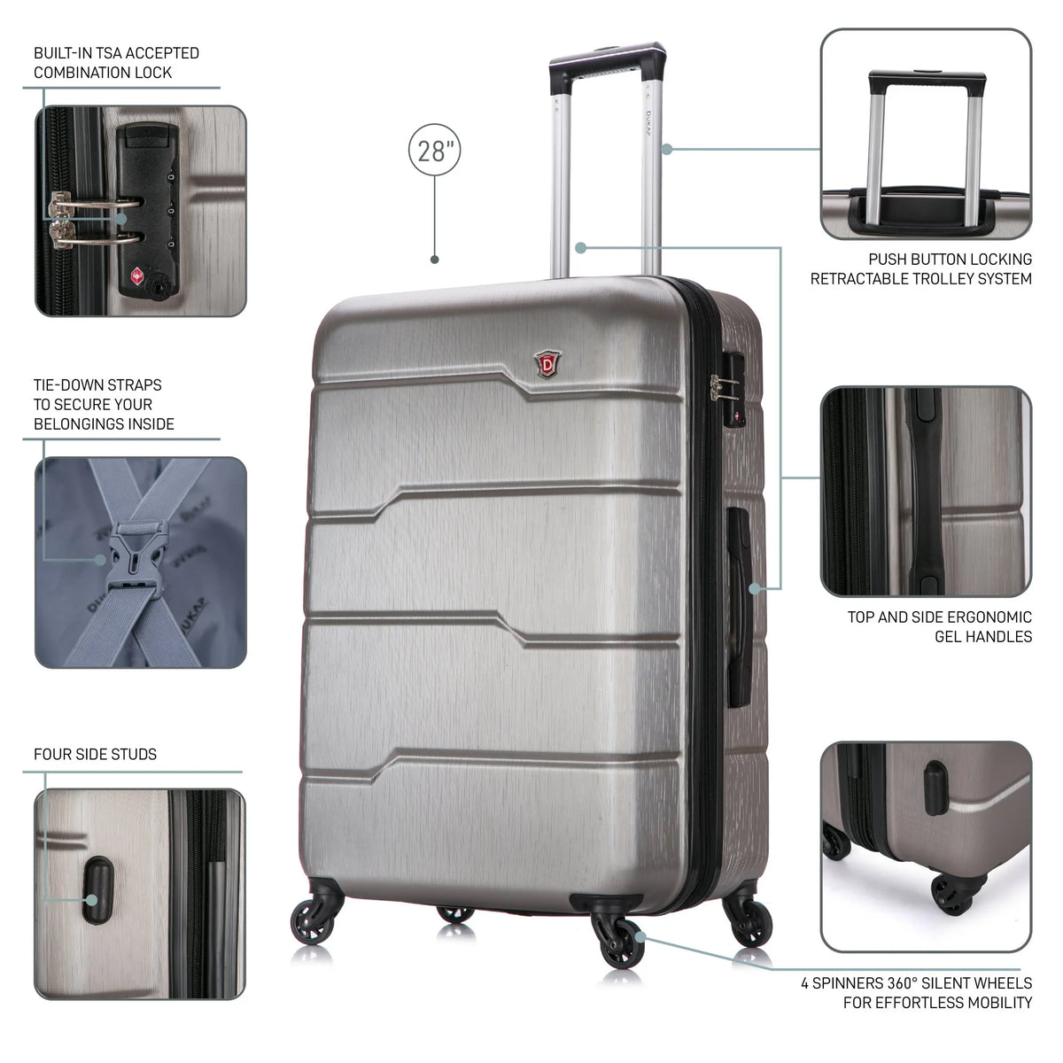 DUKAP Rodez 28" Lightweight Hardside Spinner Luggage