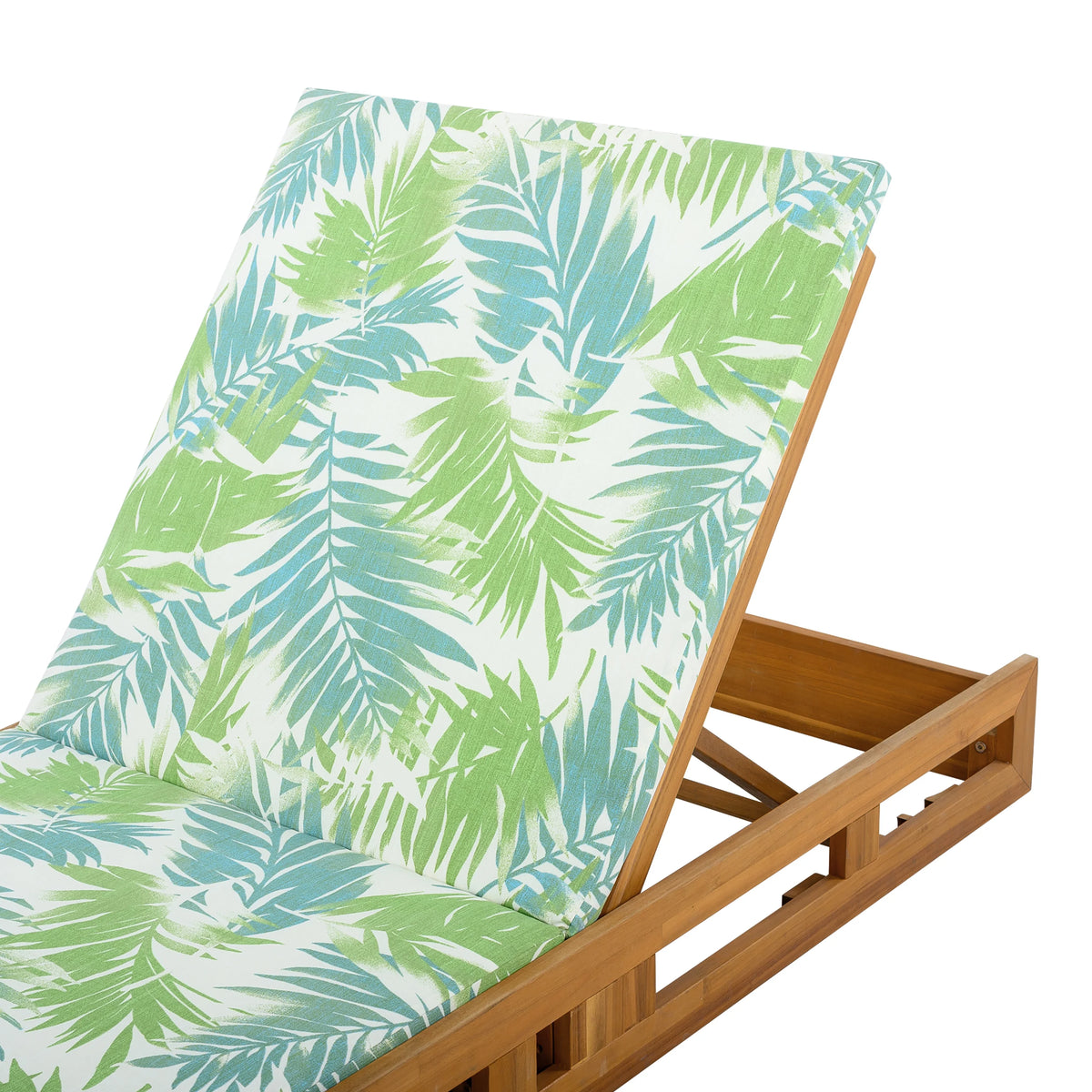 Patio Seating LOUNGE CHAISE SET, ACACIA WOOD WITH WATER-RESISTANT LOUNGE CUSHIONS (CREAM & 4 INCH THICK) - MATCHING DARK GREY VERSION AVAILABLE,Outdoor Seating