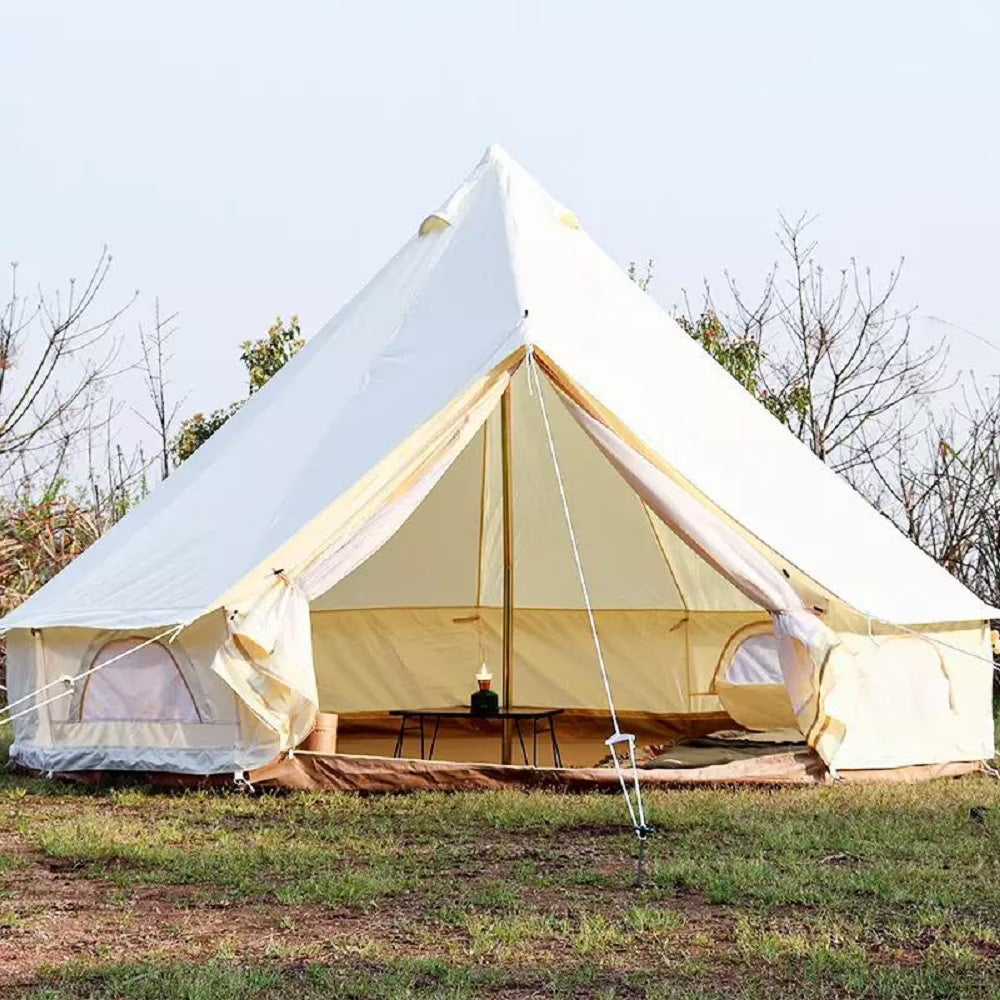 Been Younger Luxury New Oxford Fabric Glamping Tent 5M/16.4ft Waterproof Bell Tent for Outdoor Camping
