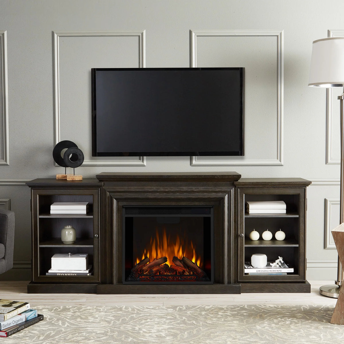 Real Flame Frederick Electric Fireplace in White