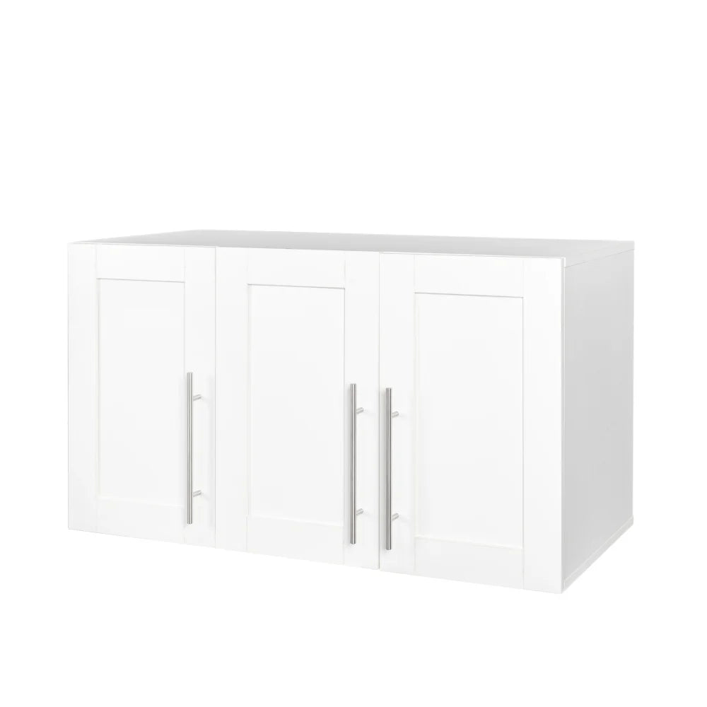 Stackable Wall Cabinet,Solid Wood Storage Cabinet with Adjustable Shelves and Doors,Console Table Side Table for Hallway,Sideboard Buffet Cupboard for Kitchen, 15.75" D x 15.75" W x 70.87" H, White
