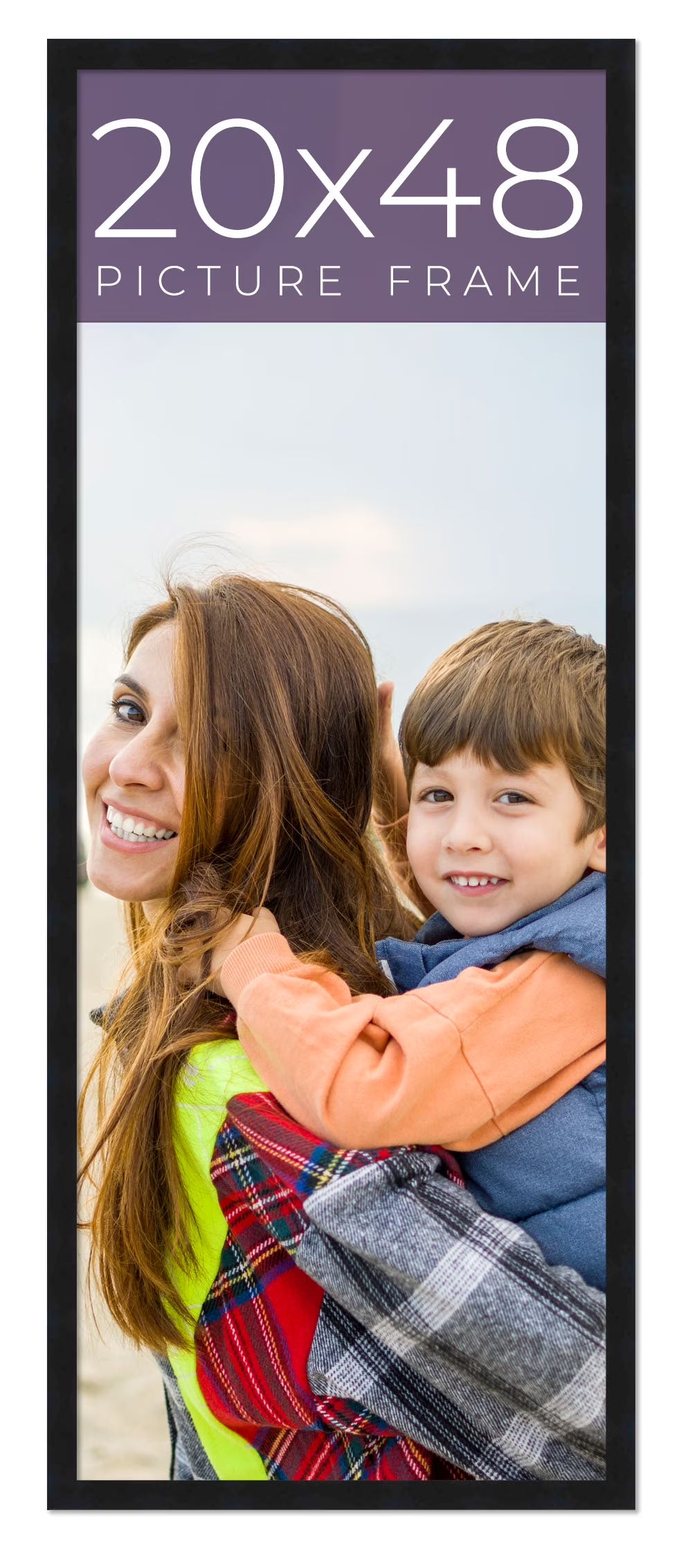 20x48 Frame Black Passaggi Solid Wood Picture Frame Width 1.5 Inches | Interior Depth 0.5 Inches |