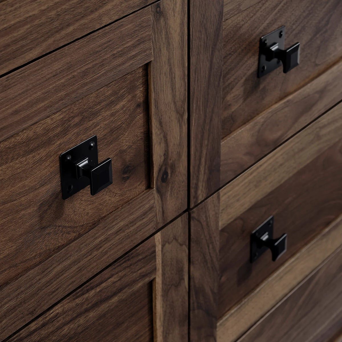 CHITOOMA Wooden Dressers for Bedroom 6 Drawer Adult, 47.2" Storage Cabine with Double Handle, Chest of Drawers for Living Room Hallway, Walnut