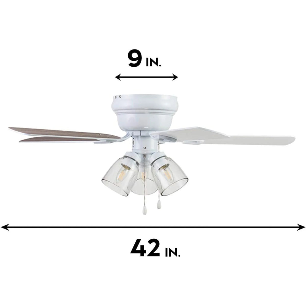 Open Box Portage Bay Renton Ceiling Fan with Quiet, Reversible Motor, 52"