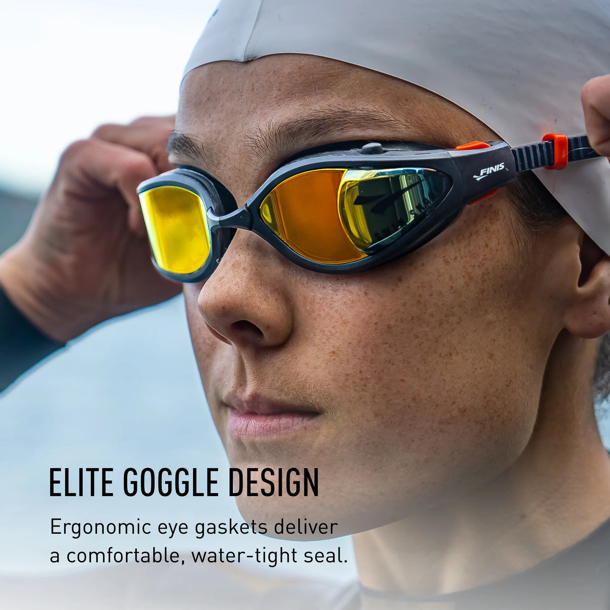 FINIS Smart Goggle Max Kit - Orange Mirror/Black