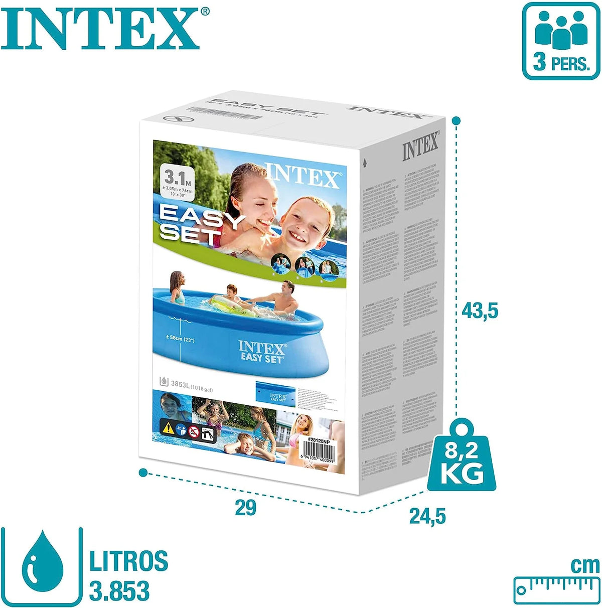 Intex 28120EH 10ft x 30in Easy Set Pool