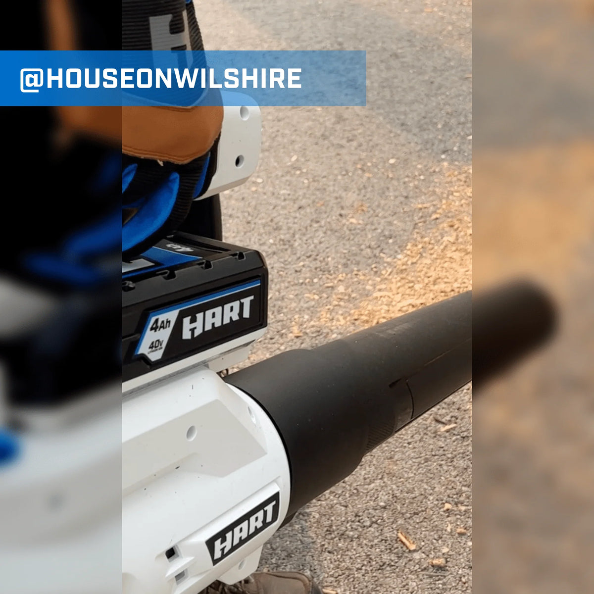 HART 40-Volt 120 MPH at 450 CFM Battery-Powered Axial Blower Kit, (1) 4.0Ah Lithium-Ion Battery