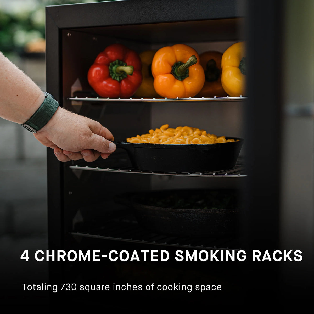Two Door 30-inch Propane Smoker in Black