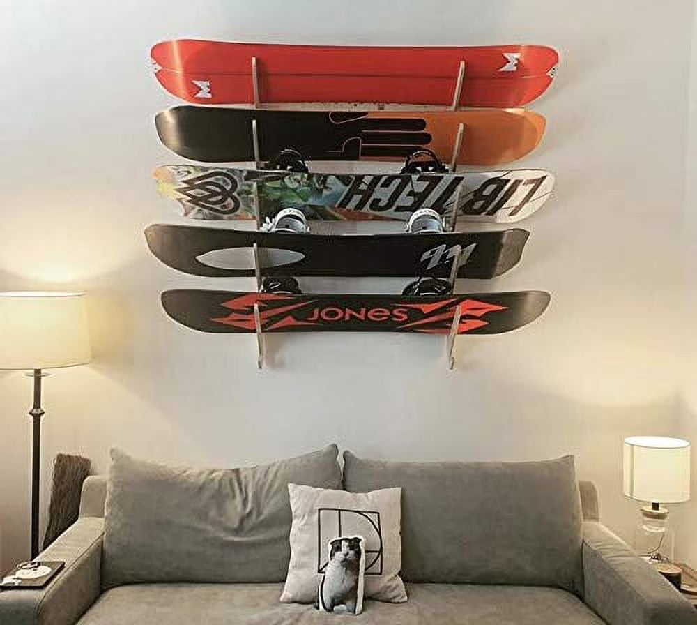 The Lifty Snowboard Wall Rack (Holds 5)
