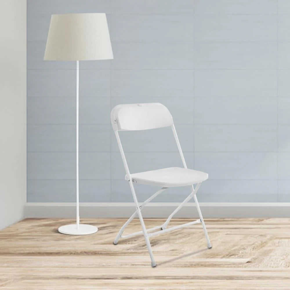 Ktaxon 10 Pcs Folding Chairs for Wedding, Commercial Activities, White