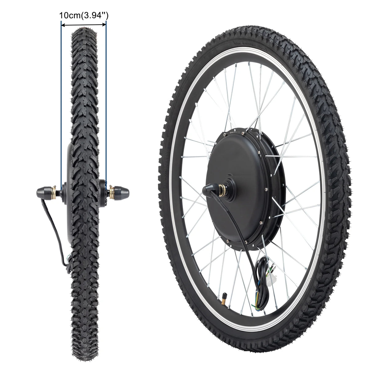 Ktaxon 48V 1000W Electric Bicycle Motor Kit, 26" Front Wheel E-Bike Conversion Kit w/ LCD Display (without Battery)