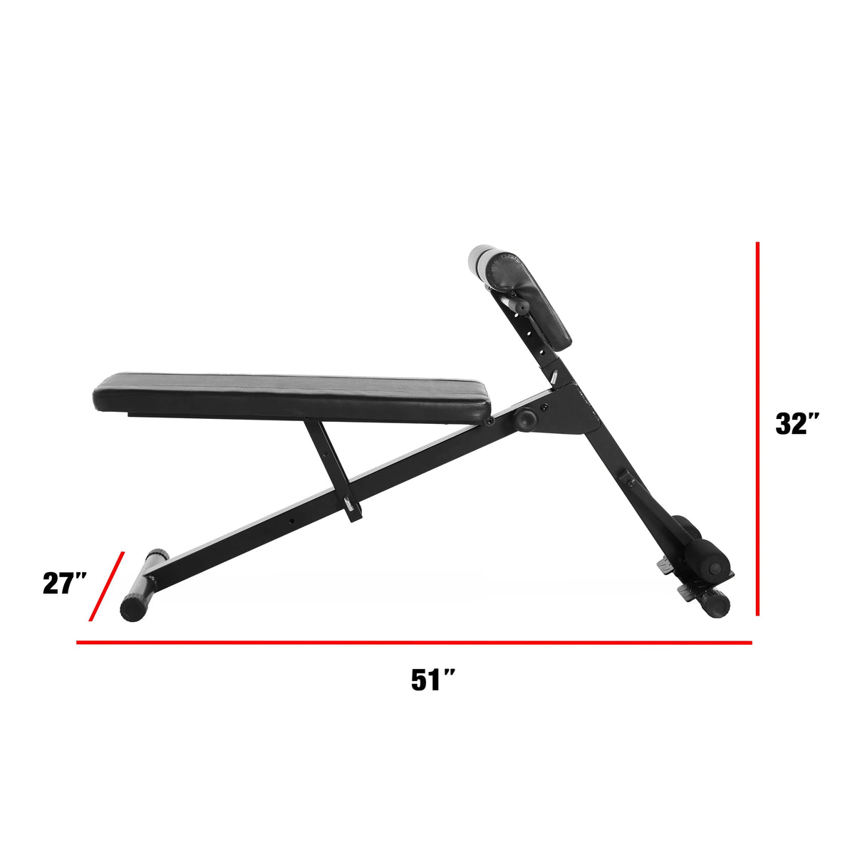 CAP Strength Hyperextension/AB Bench, Black