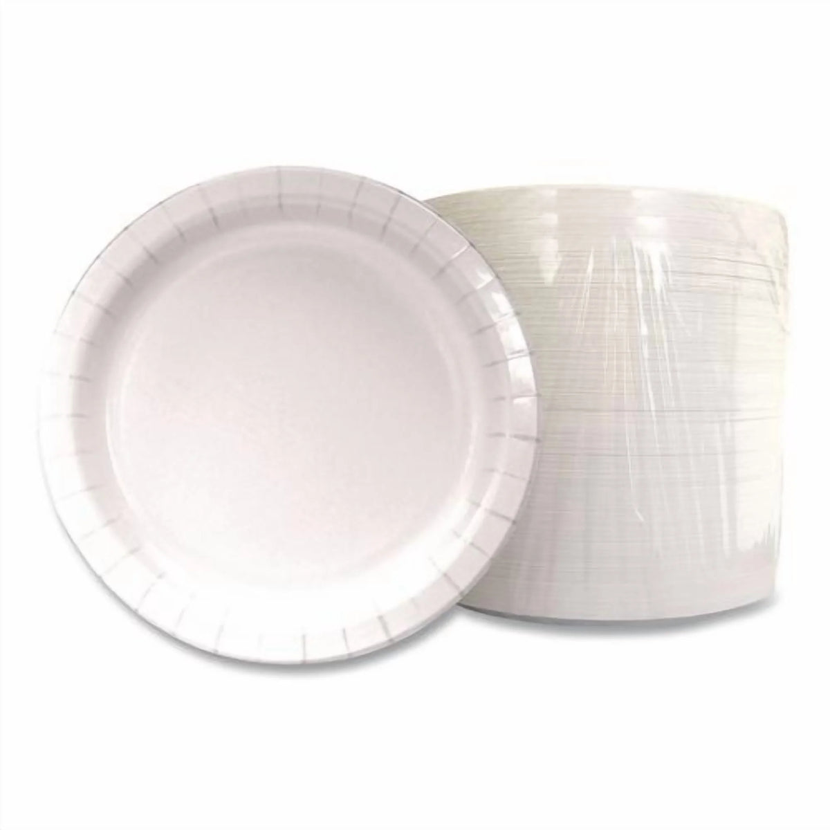 Boardwalk Paper Dinnerware, Plate, 9" Diameter, White, 1,000/Carton