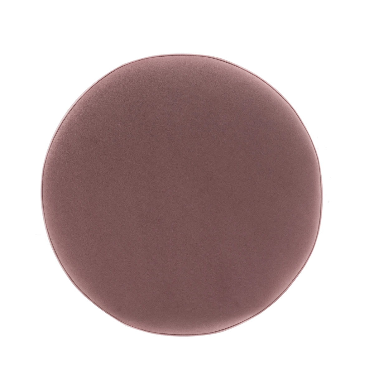 Wovenbyrd Round Pouf Ottoman with Foam Core, Gray �C Perfect for Living Room or Bedroom