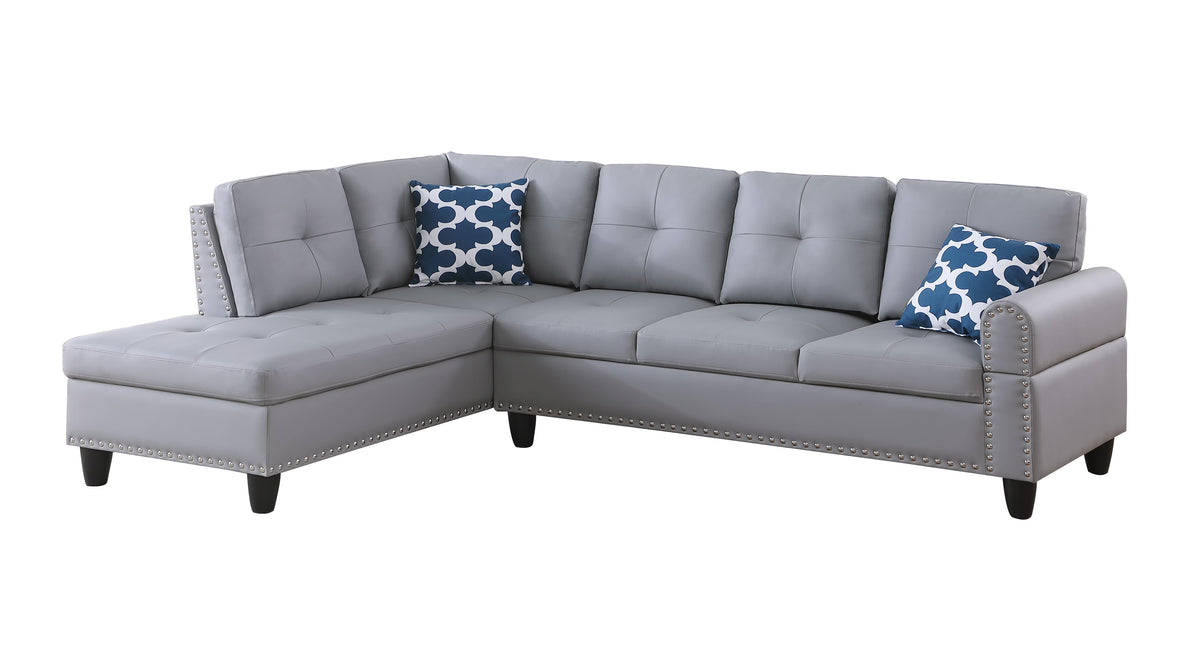 Sectional Sofas Faux Leather L - Shaped Sectional Set with Cup Holders 2pc,Large Sectional Couches