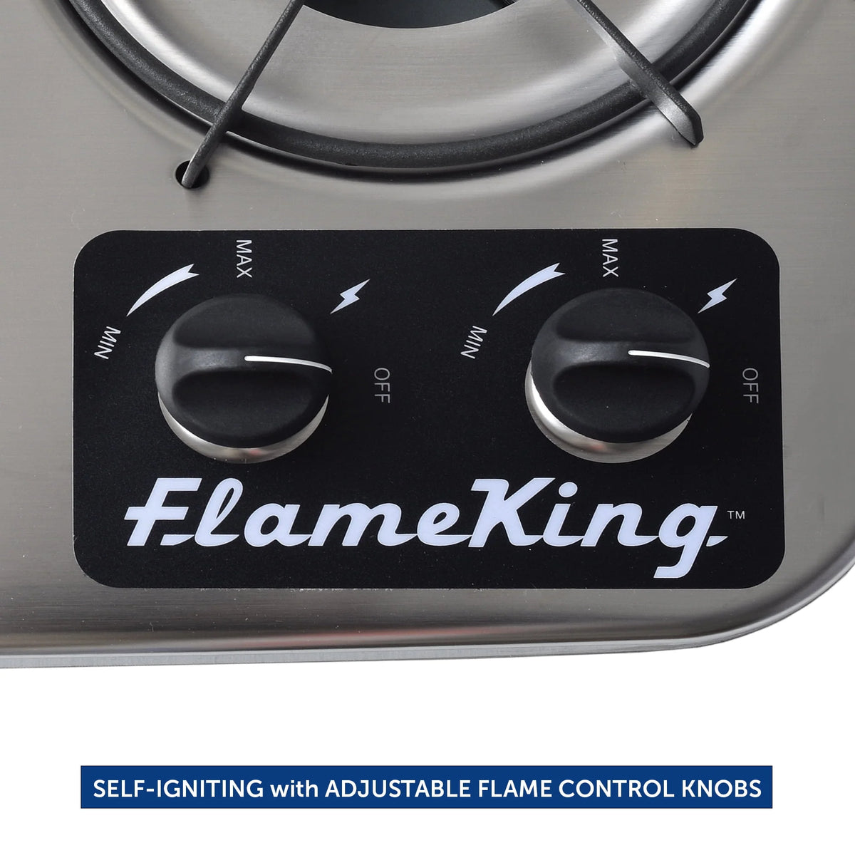 Flame King YSNHT600 2-Burner Built-in RV Cooktop Propane Stove