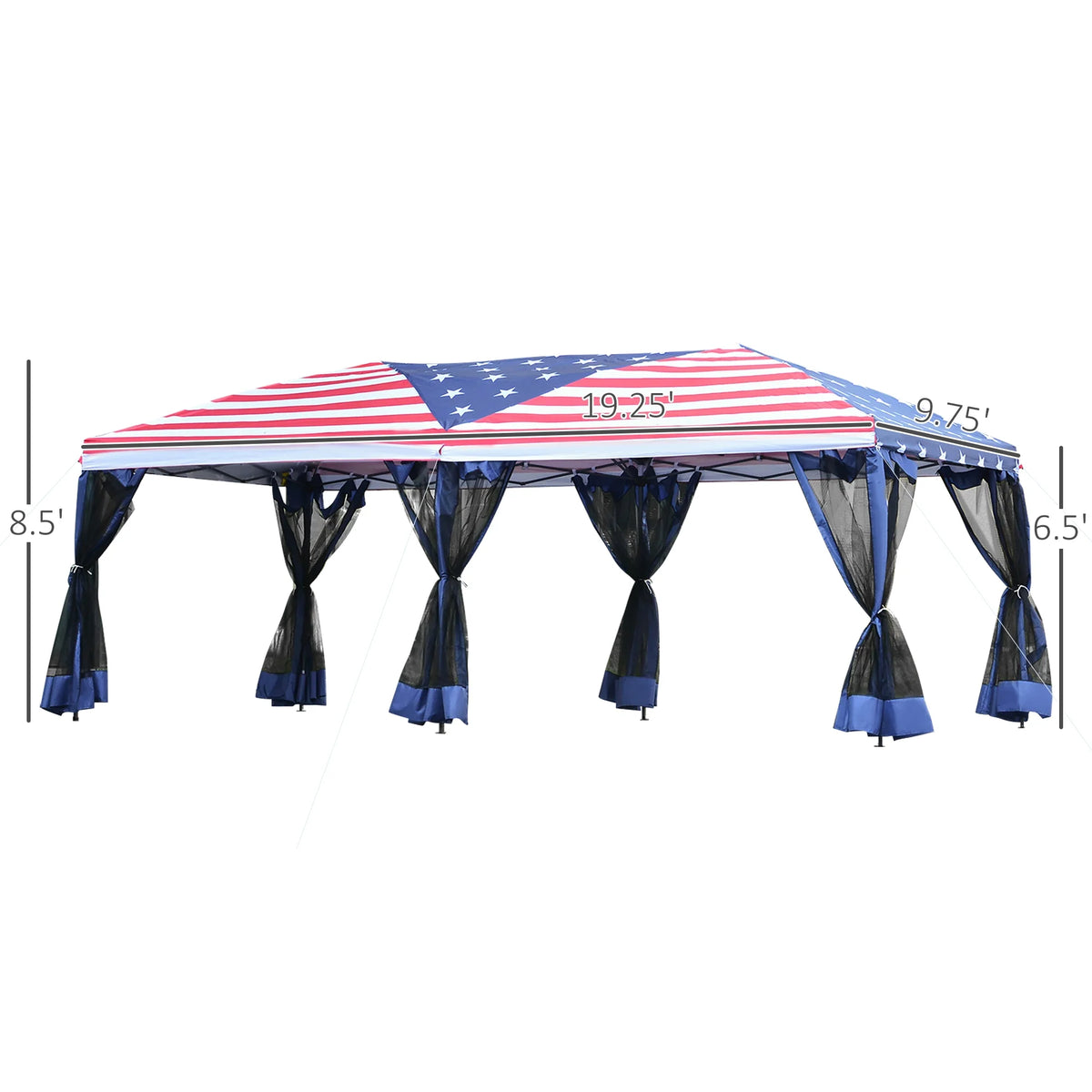 Outsunny 10' x 20' Pop Up Canopy Tent with Netting, Heavy Duty Large Party Tent, Instant Sun Shelter with Carry Bag for Backyard Garden Patio, Beige