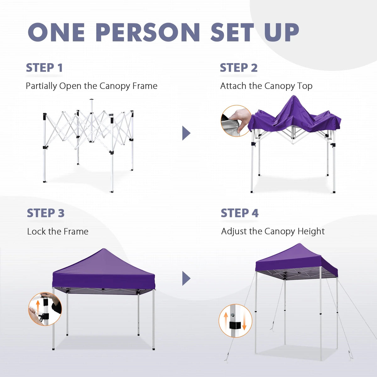 INTER HUT 5x5 Outdoor Pop up Canopy Gazebo, Instant Easy Set up Outdoor Canopy Commercial Fair Shelter, Beige