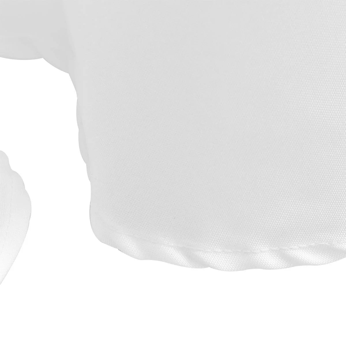 Costway 10 pcs 120'' Round Tablecloth Polyester For Home Wedding Restaurant Party White