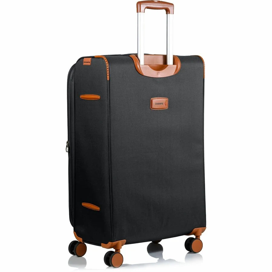CHAMPS Classic Collection, 3-piece Softside Luggage set, Black