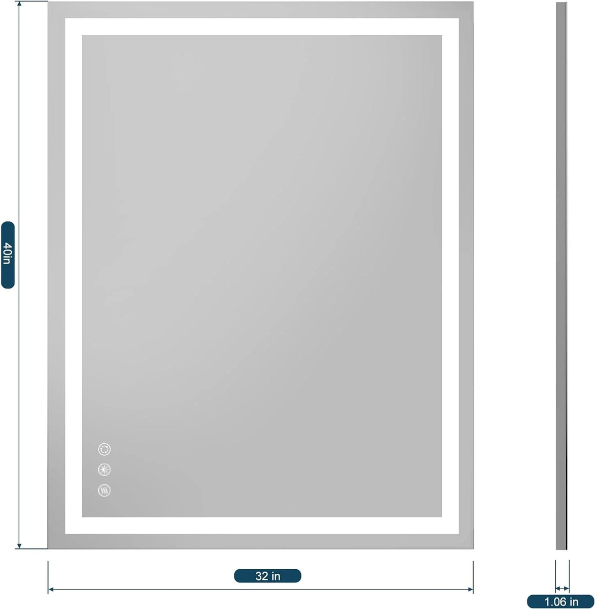 Funtouch Arched LED Bathroom Mirror 20"x30" with Front and Backlight, LED Bathroom Mirror with Lights��Anti-Fog��3 Colors, Memory,Shatterproof,UL Listed