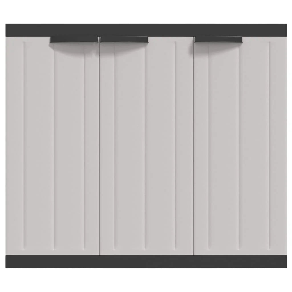 vidaXL Outdoor Storage Cabinet Black 25.6"x14.6"x33.5" PP