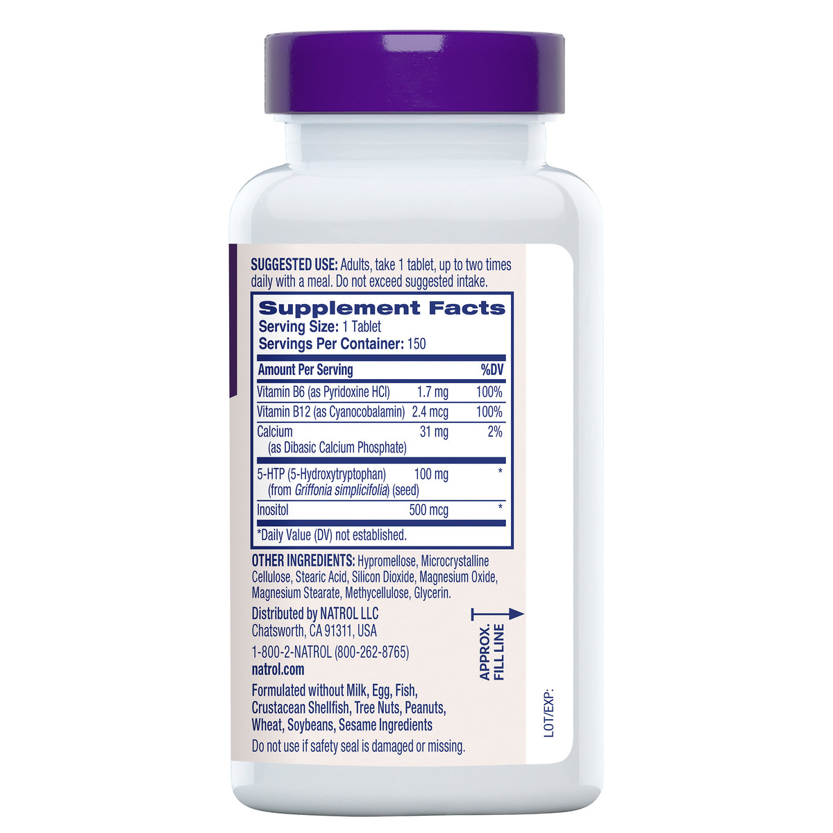 Natrol 5-HTP Plus Mood & Relaxation 100 mg., 150 Time Release Tablets