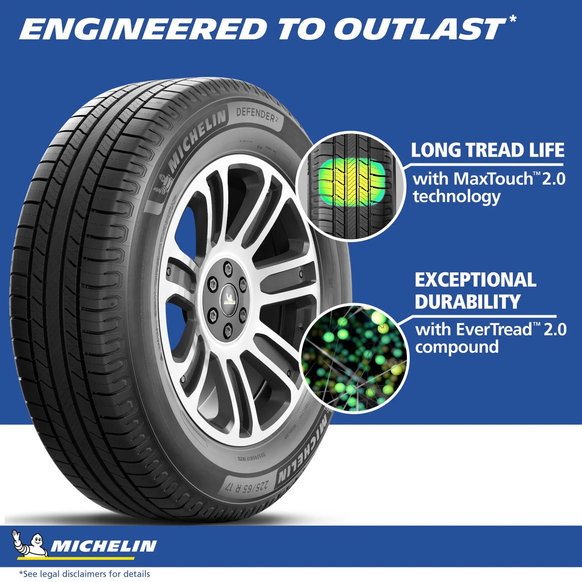 Michelin Defender 2 255/55R20 110H XL Tire