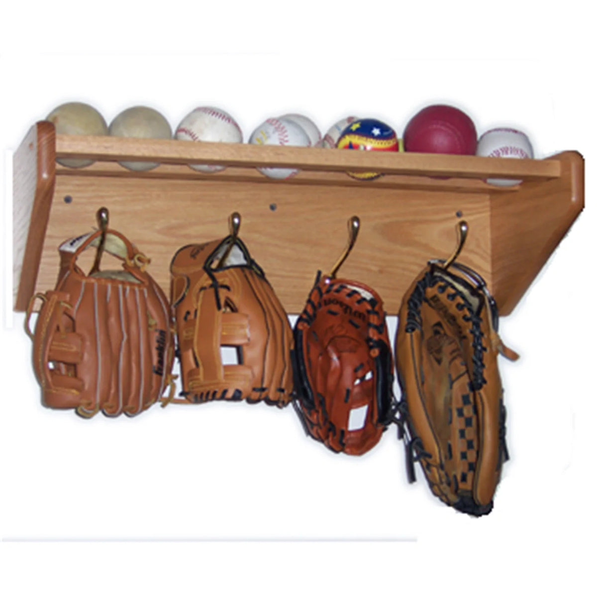 5-Hook Wooden Wall Coat and Hat Rack