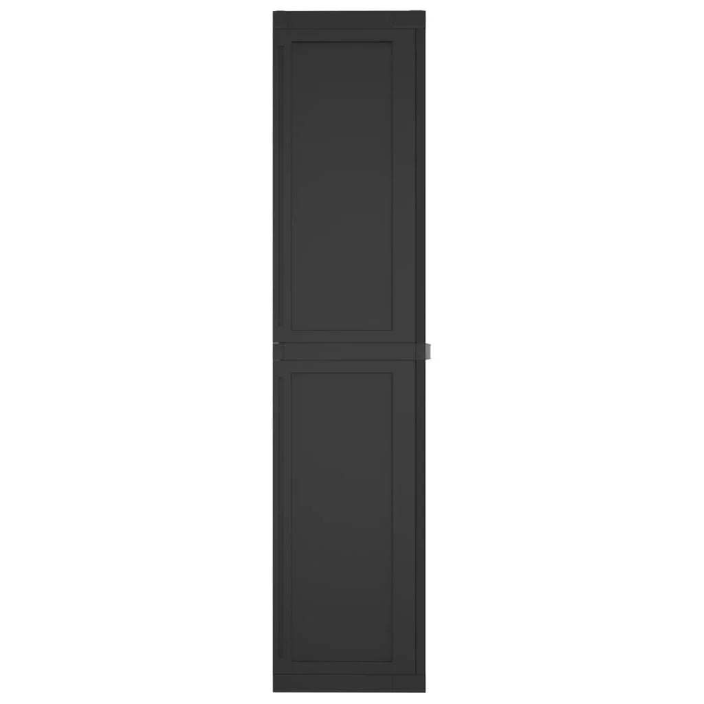 vidaXL Outdoor Storage Cabinet Black 25.6"x14.6"x33.5" PP